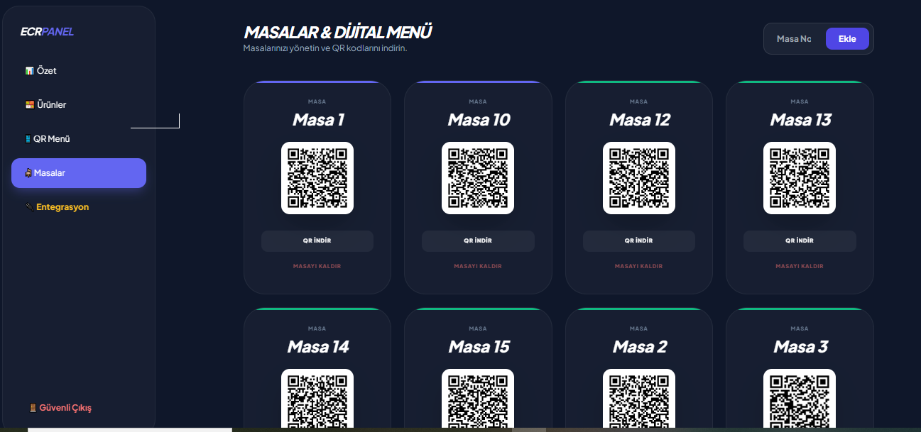 Lokantalara QR Menü 