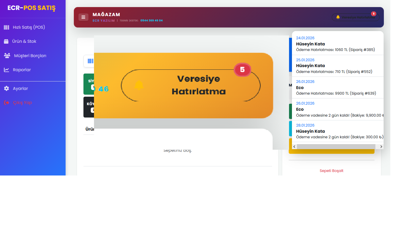 Veresiye Takibinde Unutkanlığa Son: ECR Yazılım ile Akıllı Dönem