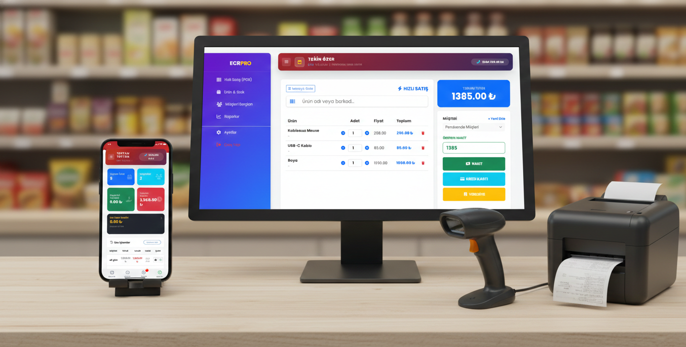 Ecr Barkod Mağaza Market - ECR Hızlı Satış Sistemleri